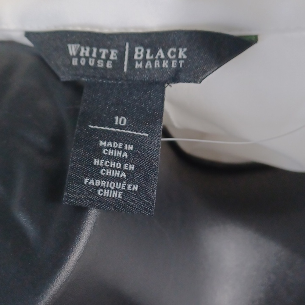 WHBM White Obe Wrap Dress Shirt Size 10 - Picture 6 of 7